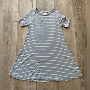 Lou & Grey Striped Short Sleeve Dress Size Small